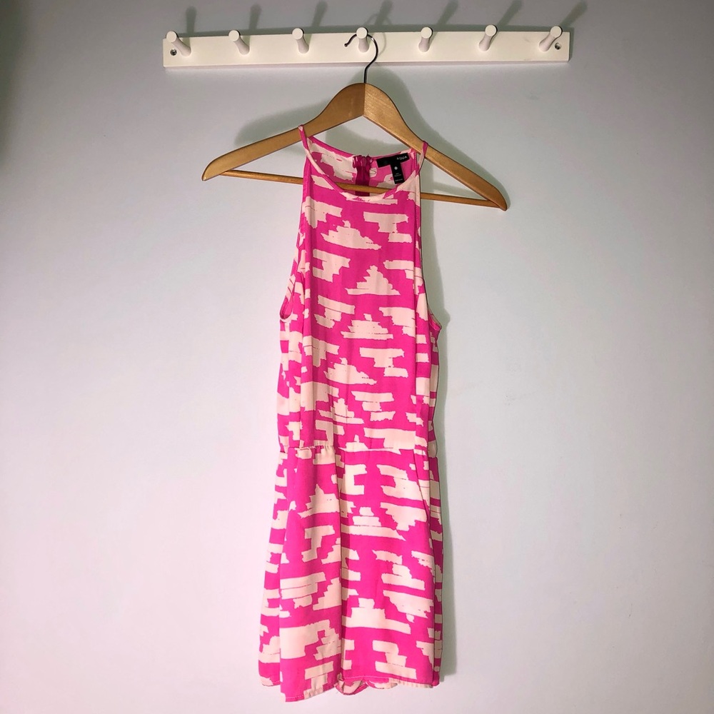 Pink and white AQUA romper
